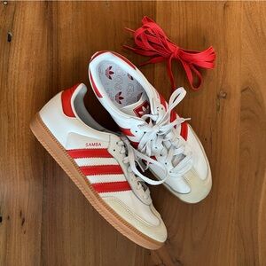 ADIDAS SAMBAS White + Red